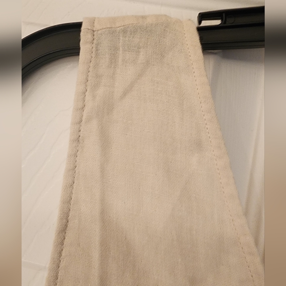 CALME By Johnny Was V-Neck Drape Cotton Lightweight Tank In Ecru - Picture 6 of 9